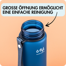 Lade das Bild in den Galerie-Viewer, 1050ml Tritan Trinkflasche (Dunkelblau)
